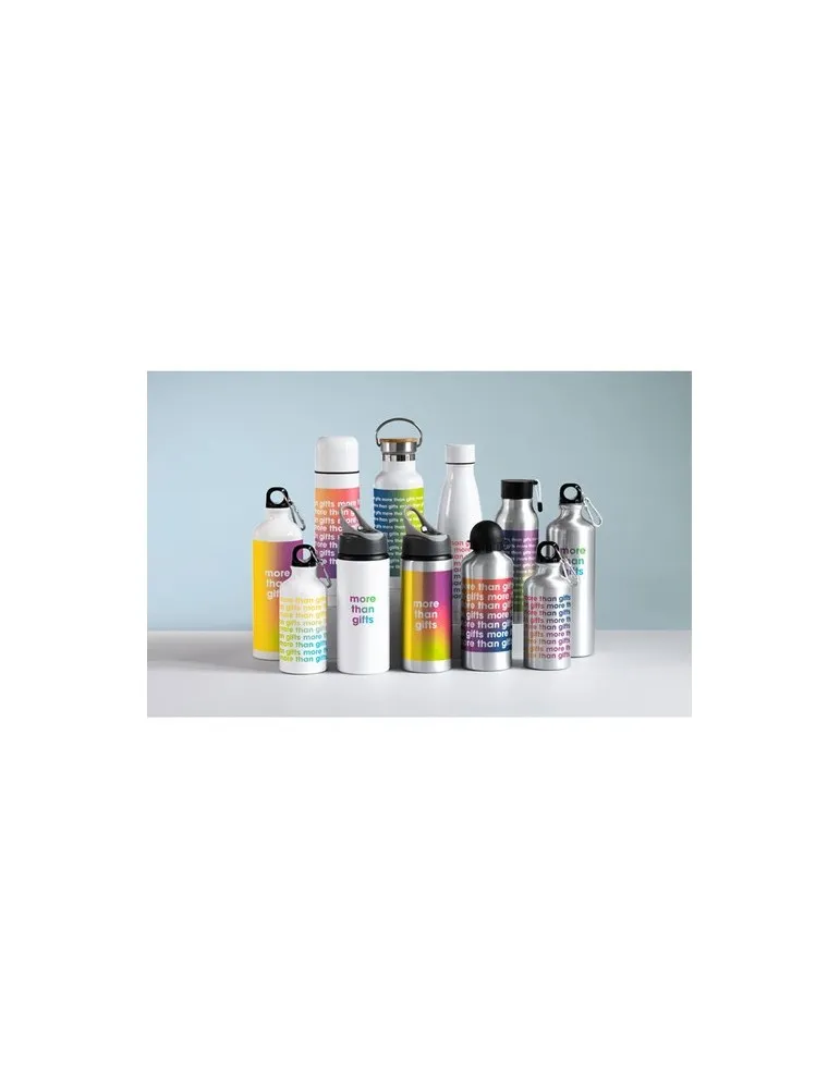 Bouteille isotherme personnalisée double paroi 500ml - CHAN Matières : papier recyclé Couleurs : marron goodies personnalisé en 