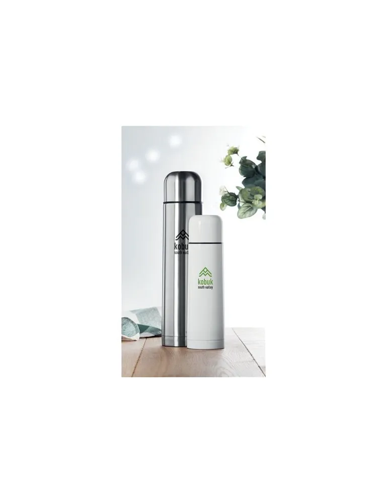 Bouteille isotherme personnalisée double paroi 500ml - CHAN Matières : polypropylène (PP) Couleurs : noir impression haute défin