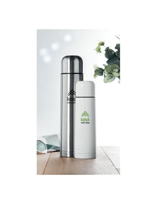 Bouteille isotherme personnalisée double paroi 500ml - CHAN Matières : polypropylène (PP) Couleurs : noir impression haute défin