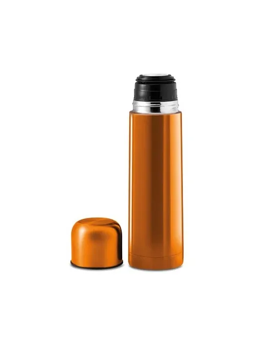 Bouteille isotherme personnalisée double paroi 500ml - CHAN Matières : bambou Couleurs : bois objet publicitaire robuste