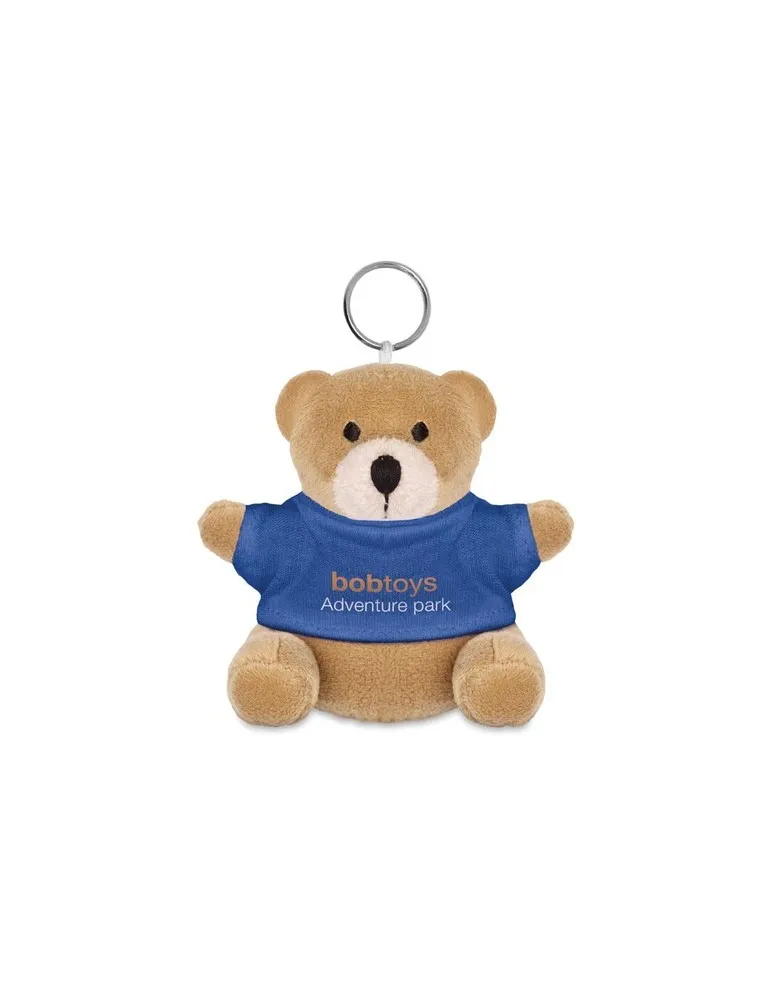 Porte-clés Nounours Personnalisé Écologique NIL - Objet Publicitaire Unique Matières : PET recyclé Couleurs : gris goodies publi