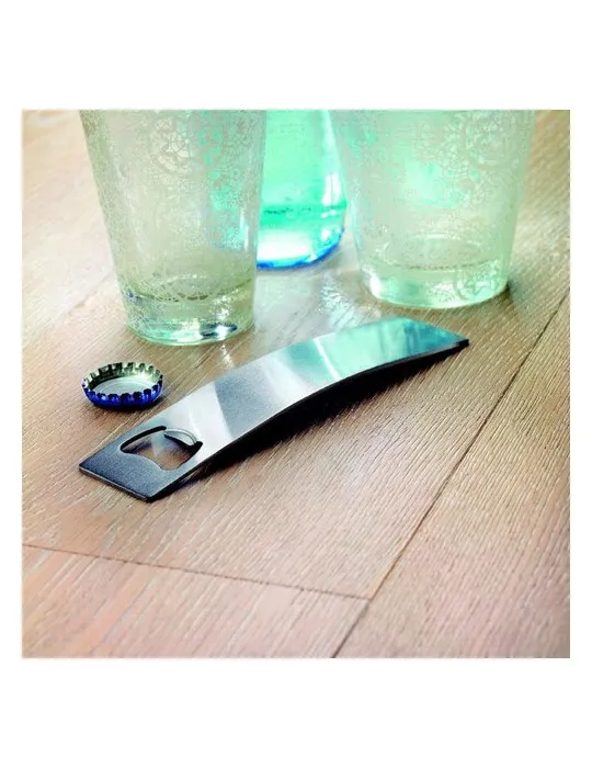 Décapsuleur personnalisé en acier inoxydable BARRY Matières : coton Taille textile : L Couleurs : orange cadeau entreprise pas c