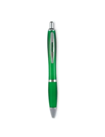 Stylo bille écologique à encre bleue fluide RIOCOLOUR Matières : PET recyclé Couleurs : vert citron