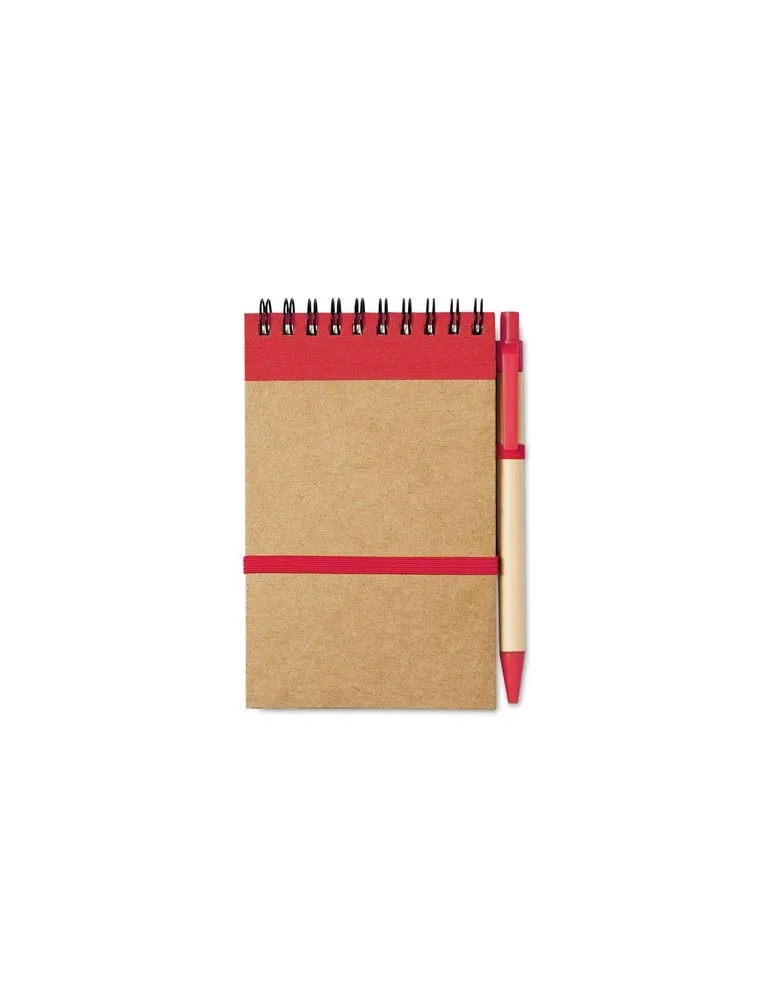 Bloc-notes Recyclé SONORA avec Stylo Personnalisé