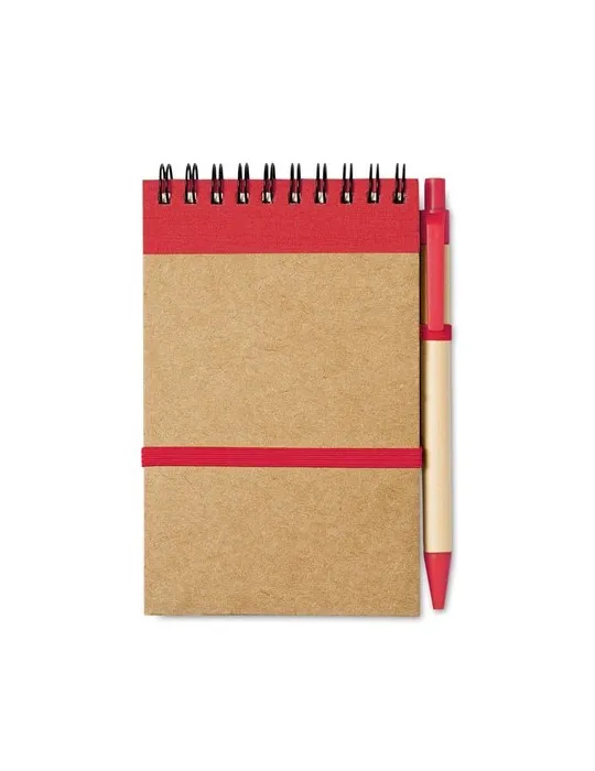 Bloc-notes Recyclé SONORA avec Stylo Personnalisé