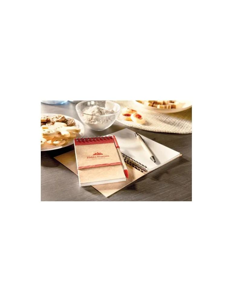 Bloc-notes Recyclé SONORA avec Stylo Personnalisé