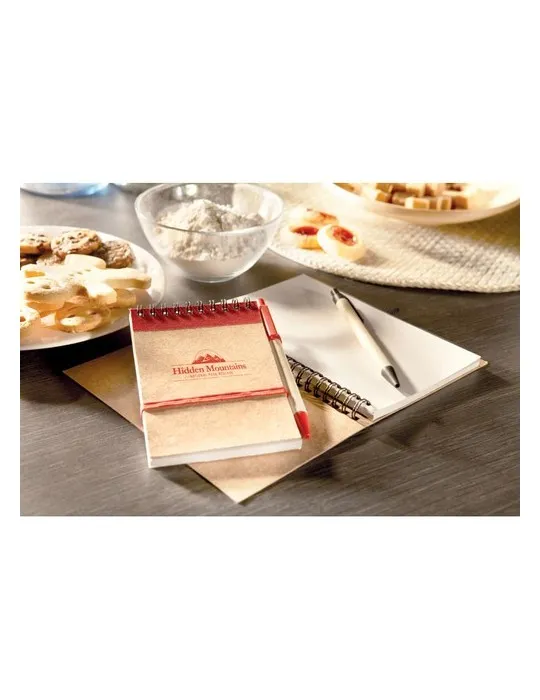 Bloc-notes Recyclé SONORA avec Stylo Personnalisé