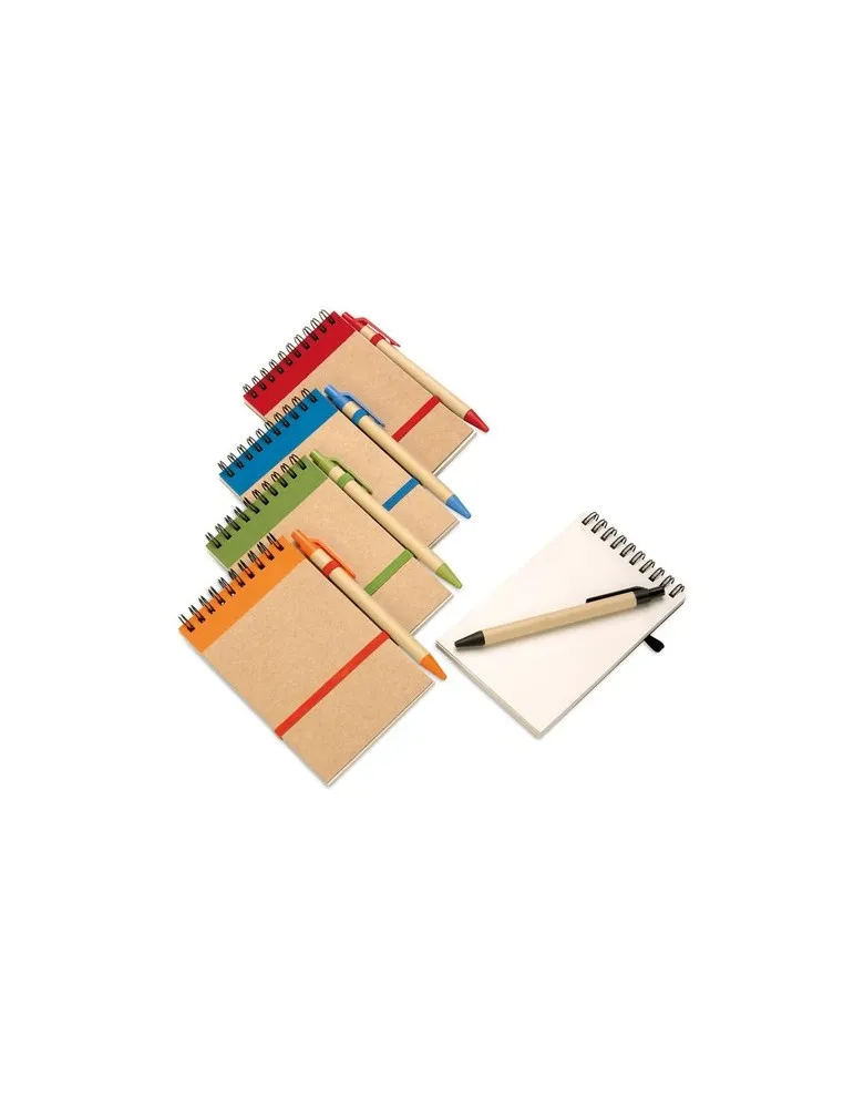 Bloc-notes Recyclé SONORA avec Stylo Personnalisé