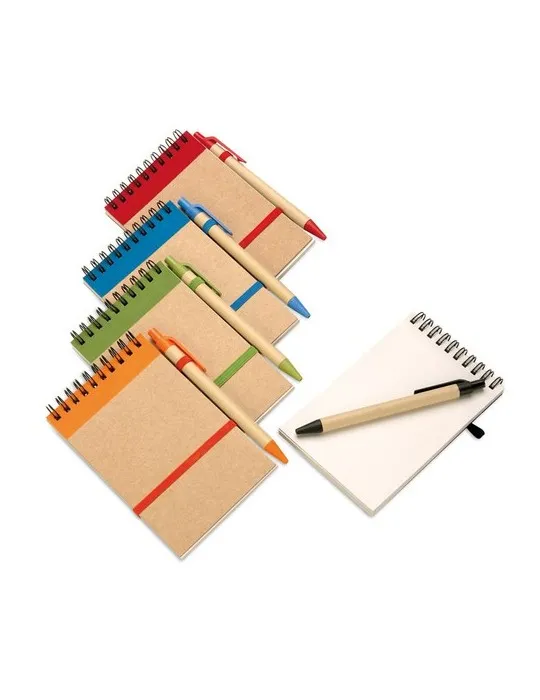 Bloc-notes Recyclé SONORA avec Stylo Personnalisé
