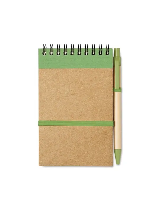 Bloc-notes Recyclé SONORA avec Stylo Personnalisé