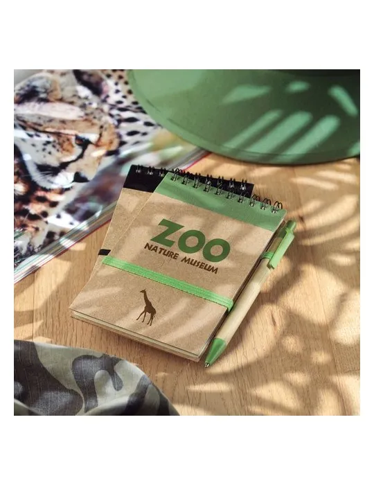 Bloc-notes Recyclé SONORA avec Stylo Personnalisé