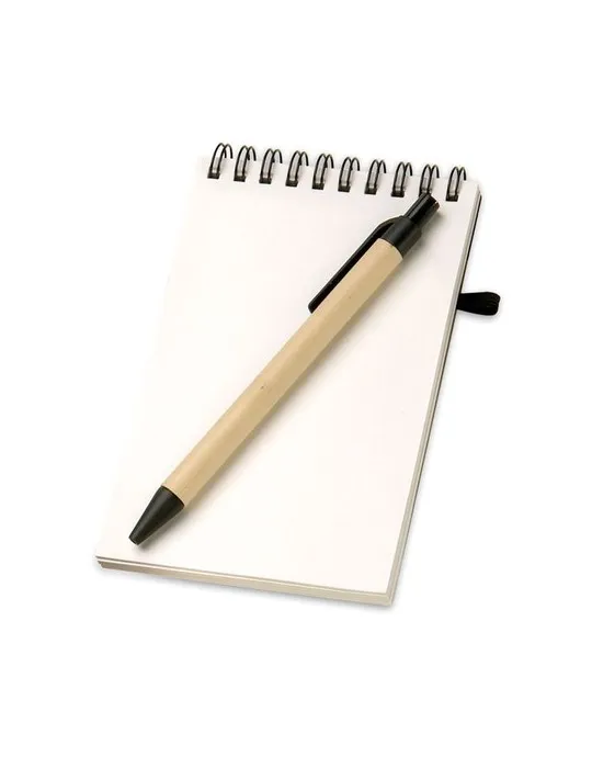 Bloc-notes Recyclé SONORA avec Stylo Personnalisé