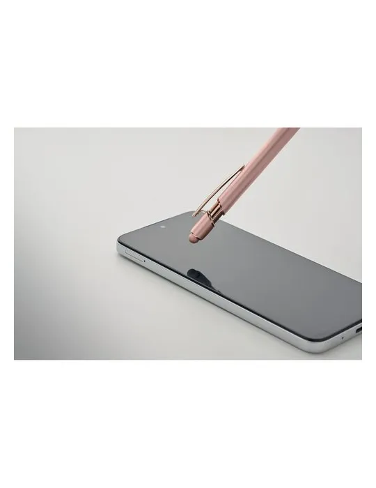 Stylo écologique en aluminium recyclé - SCRIBBLE Matières : coton biologique Taille textile : L Couleurs : bleu arctique marquag