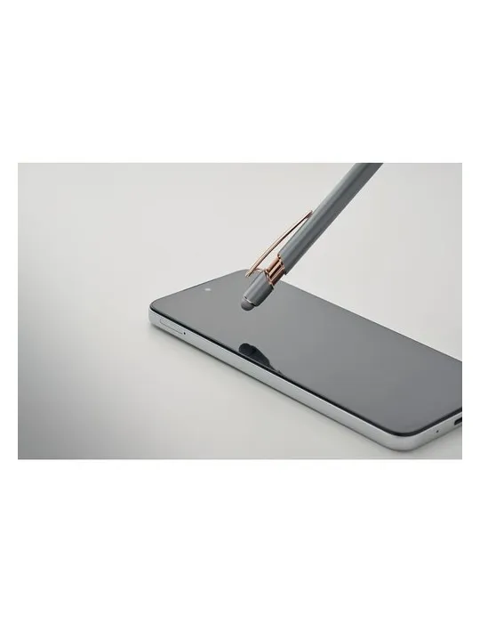 Stylo écologique en aluminium recyclé - SCRIBBLE Matières : coton biologique Taille textile : M Couleurs : bleu arctique objet p