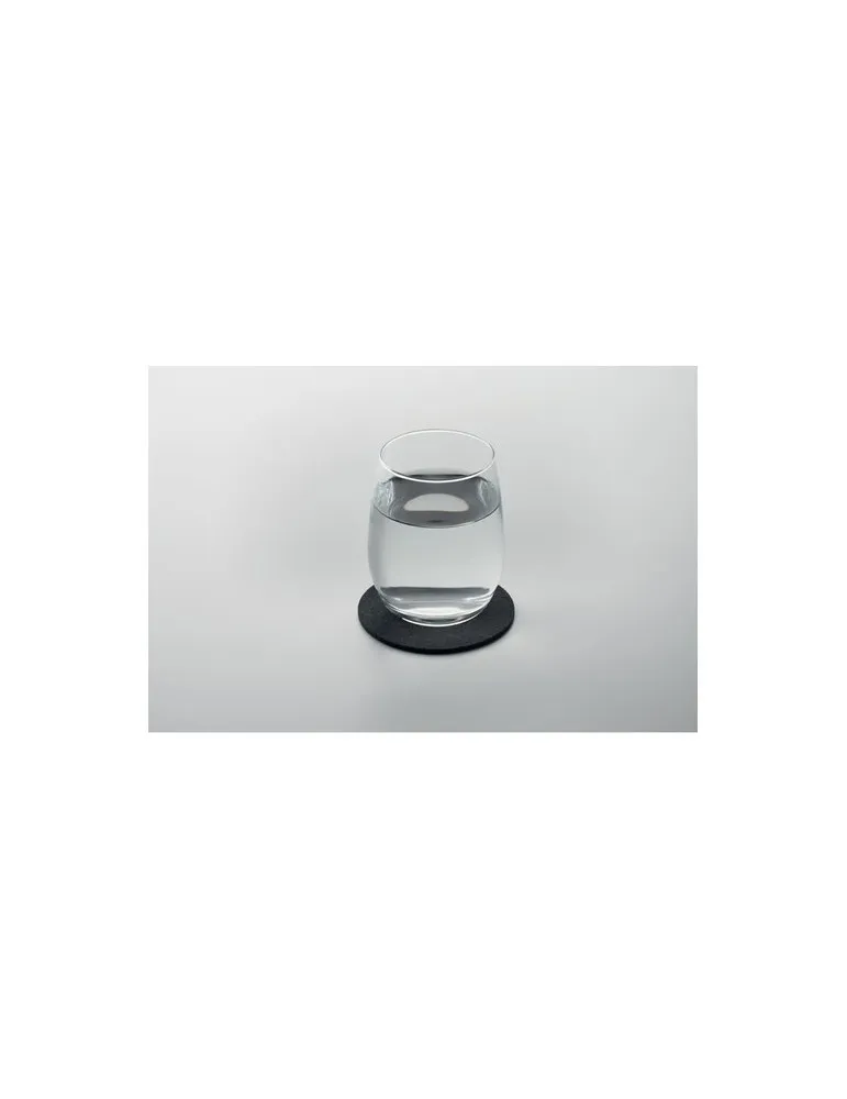 Sous-verre rond en feutre RPET - Écologique et Chic