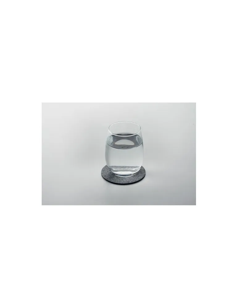 Sous-verre rond en feutre RPET - Écologique et Chic