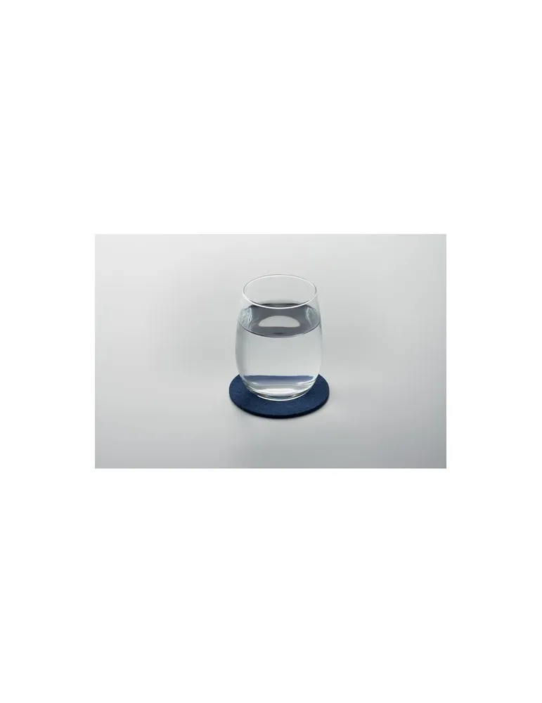 Sous-verre rond en feutre RPET - Écologique et Chic