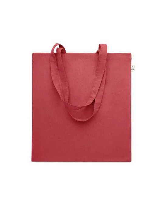 Sac shopping écologique en coton recyclé personnalisé - VIVEKA COLOUR Matières : coton biologique Taille textile : S Couleurs : 