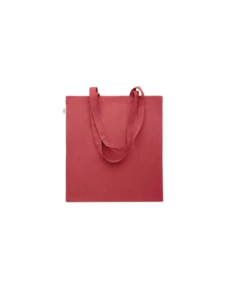 Sac shopping écologique en coton recyclé personnalisé - VIVEKA COLOUR Matières : coton biologique Taille textile : S Couleurs : 
