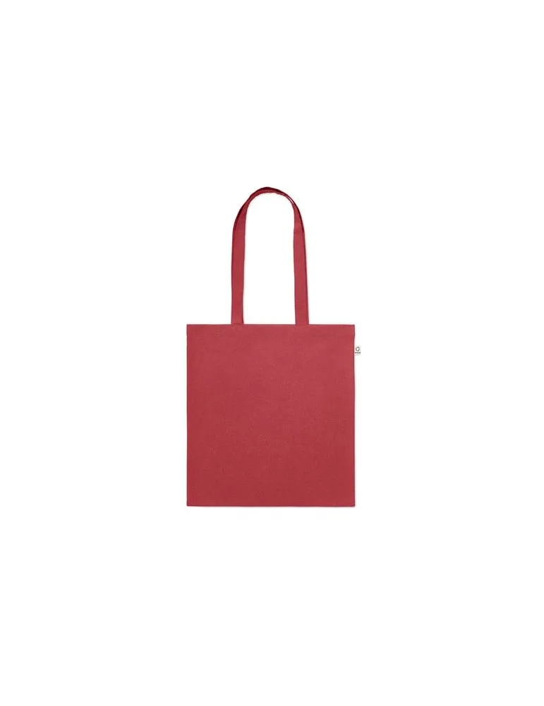 Sac shopping écologique en coton recyclé personnalisé - VIVEKA COLOUR Matières : coton biologique Taille textile : S Couleurs : 