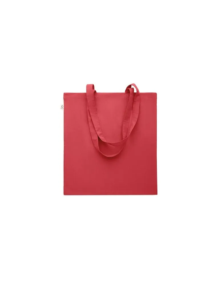 Sac shopping écologique en coton recyclé personnalisé - VIVEKA COLOUR Matières : coton biologique Taille textile : S Couleurs : 