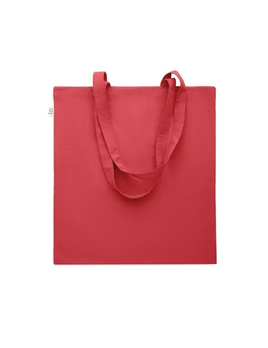 Sac shopping écologique en coton recyclé personnalisé - VIVEKA COLOUR Matières : coton biologique Taille textile : S Couleurs : 