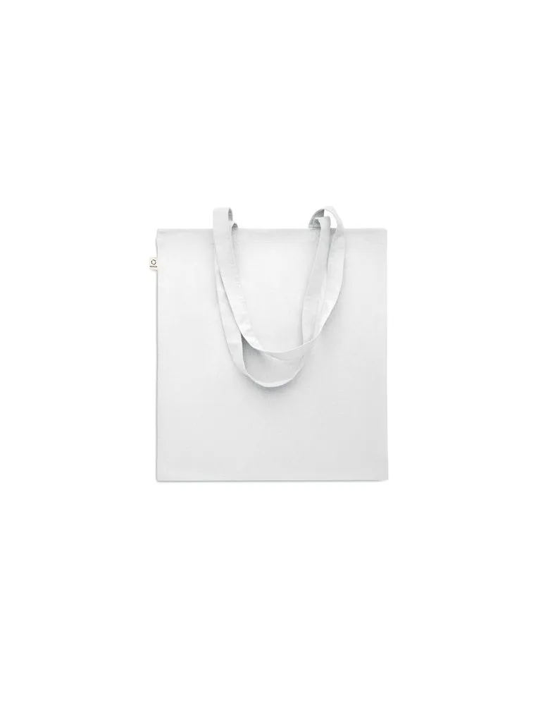 Sac shopping écologique en coton recyclé personnalisé - VIVEKA COLOUR Matières : coton biologique Taille textile : XXL Couleurs 