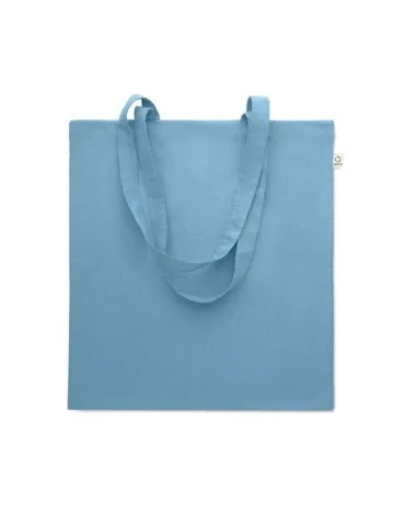 Sac shopping écologique en coton recyclé personnalisé - VIVEKA COLOUR Matières : coton biologique Taille textile : M Couleurs :  2