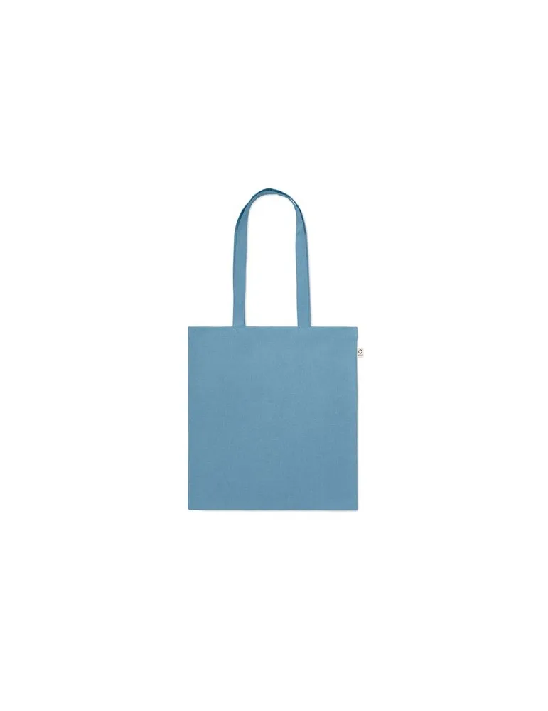 Sac shopping écologique en coton recyclé personnalisé - VIVEKA COLOUR Matières : coton biologique Taille textile : S Couleurs : 