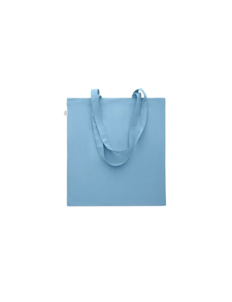 Sac shopping écologique en coton recyclé personnalisé - VIVEKA COLOUR Matières : coton biologique Taille textile : S Couleurs : 