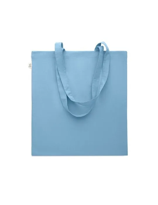 Sac shopping écologique en coton recyclé personnalisé - VIVEKA COLOUR Matières : coton biologique Taille textile : S Couleurs : 