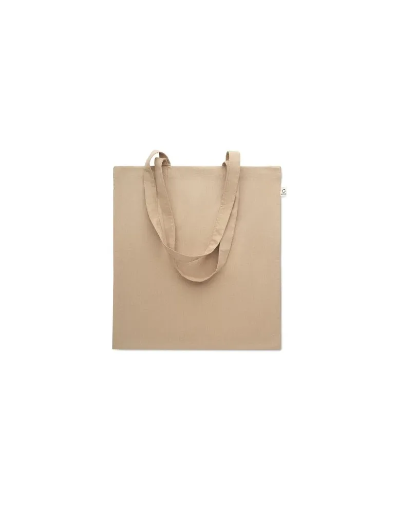 Sac shopping écologique en coton recyclé personnalisé - VIVEKA COLOUR Matières : coton biologique Taille textile : L Couleurs : 