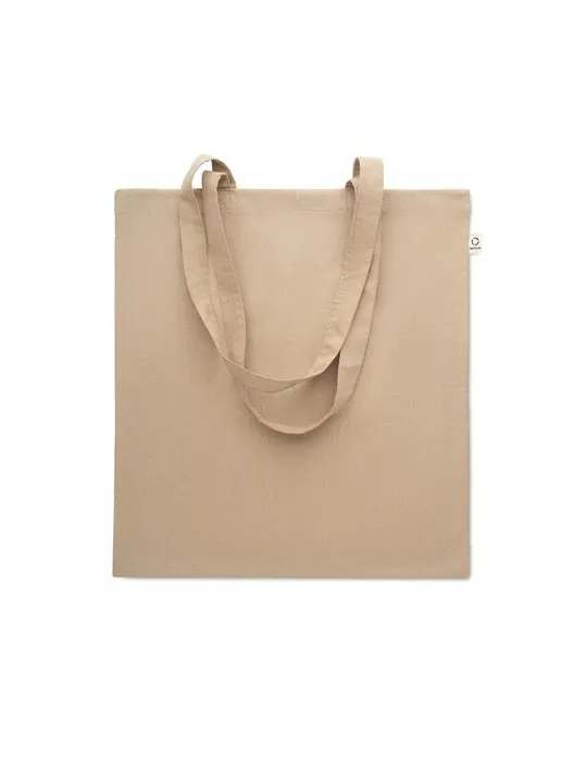 Sac shopping écologique en coton recyclé personnalisé - VIVEKA COLOUR Matières : coton biologique Taille textile : L Couleurs : 