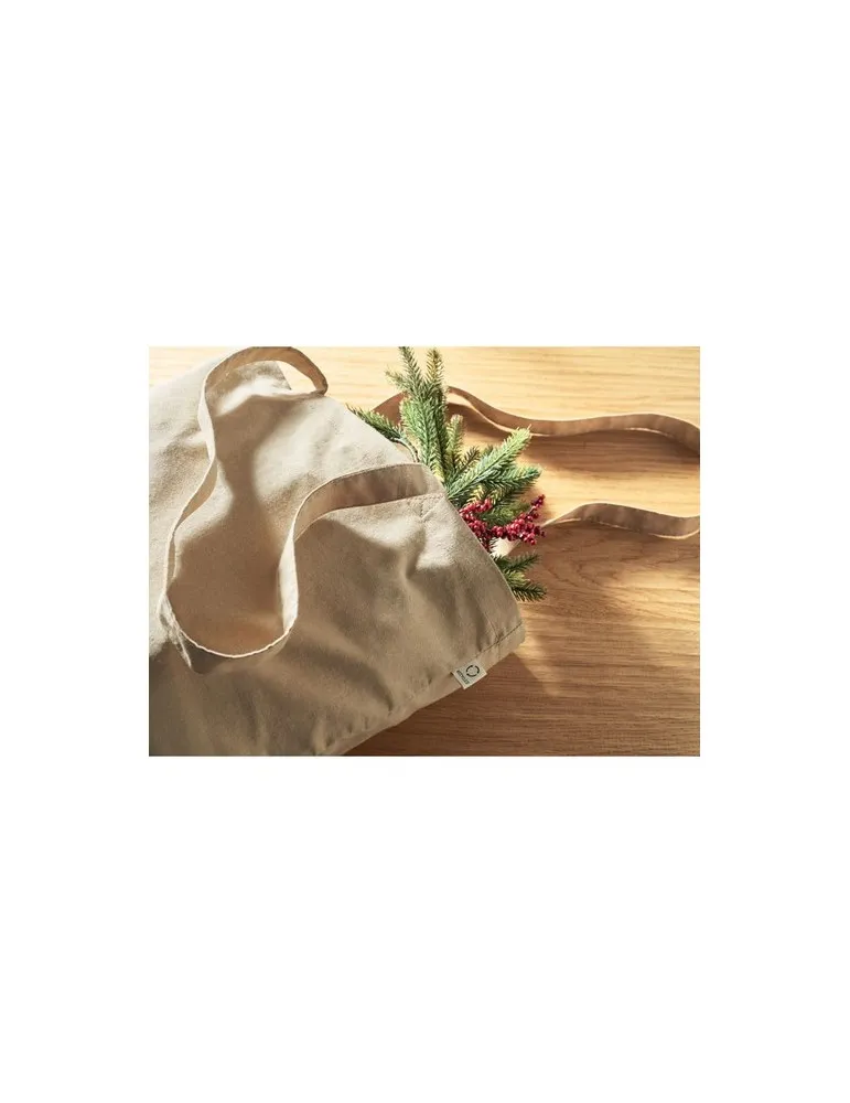 Sac shopping écologique en coton recyclé personnalisé - VIVEKA COLOUR Matières : coton biologique Taille textile : L Couleurs : 