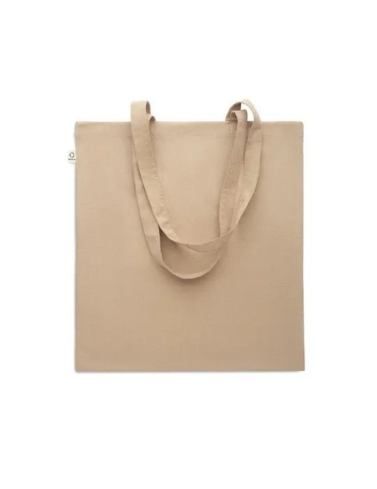 Sac shopping écologique en coton recyclé personnalisé - VIVEKA COLOUR Matières : coton biologique Taille textile : L Couleurs : 