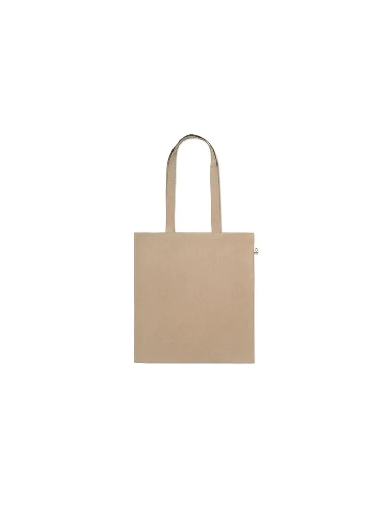 Sac shopping écologique en coton recyclé personnalisé - VIVEKA COLOUR Matières : coton biologique Taille textile : L Couleurs : 