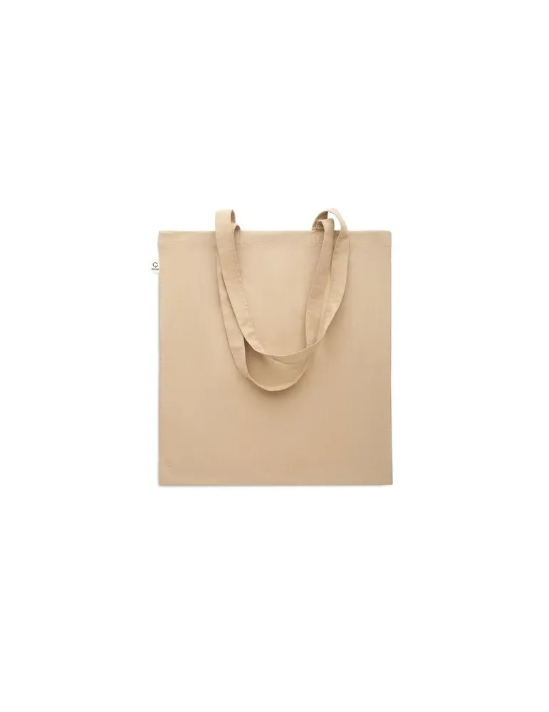 Sac shopping écologique en coton recyclé personnalisé - VIVEKA COLOUR Matières : coton biologique Taille textile : L Couleurs : 