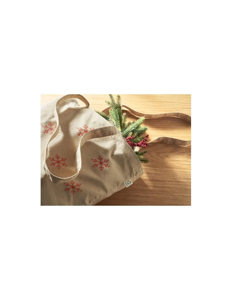 Sac shopping écologique en coton recyclé personnalisé - VIVEKA COLOUR Matières : coton biologique Taille textile : L Couleurs : 