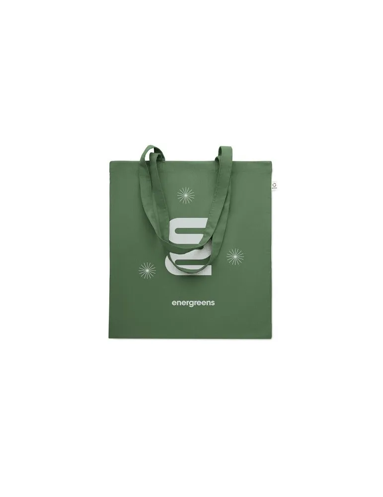 Sac shopping écologique en coton recyclé personnalisé - VIVEKA COLOUR Matières : coton biologique Taille textile : XXL Couleurs 