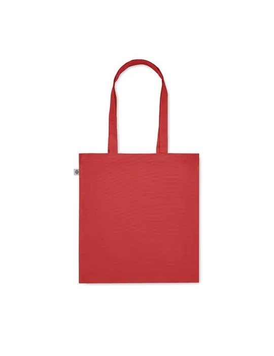 Sac shopping écologique en coton bio personnalisé - BENTE COLOUR Matières : PET Taille textile : L Couleurs : rouge cadeau entre