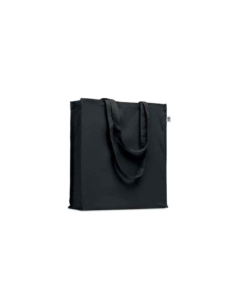 Sac shopping écologique en coton bio personnalisé - BENTE COLOUR Matières : PET Taille textile : XS Couleurs : french navy perso
