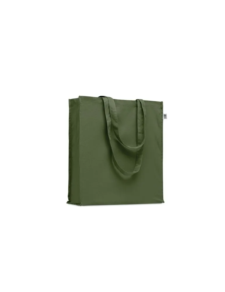 Sac shopping écologique en coton bio personnalisé - BENTE COLOUR Matières : PET Taille textile : L Couleurs : bleu royal personn