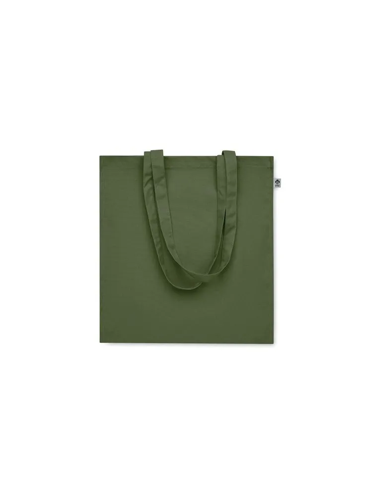 Sac shopping écologique en coton bio personnalisé - BENTE COLOUR Matières : PET Taille textile : L Couleurs : bleu royal personn