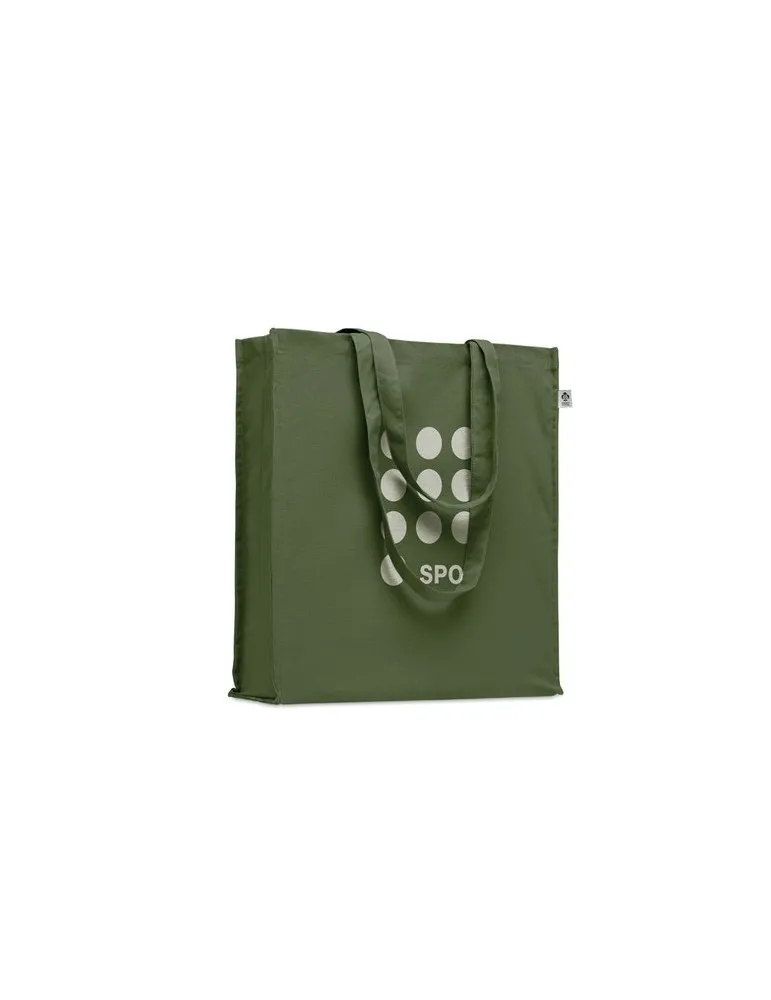 Sac shopping écologique en coton bio personnalisé - BENTE COLOUR Matières : PET Taille textile : L Couleurs : bleu royal goodies