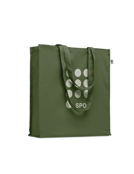 Sac shopping écologique en coton bio personnalisé - BENTE COLOUR Matières : PET Taille textile : L Couleurs : bleu royal goodies