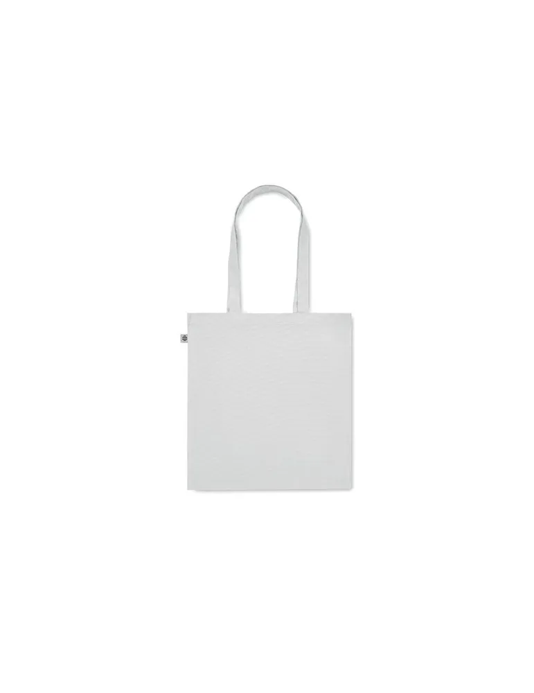 Sac shopping écologique en coton bio personnalisé - BENTE COLOUR Matières : PET Taille textile : M Couleurs : rouge marquage las