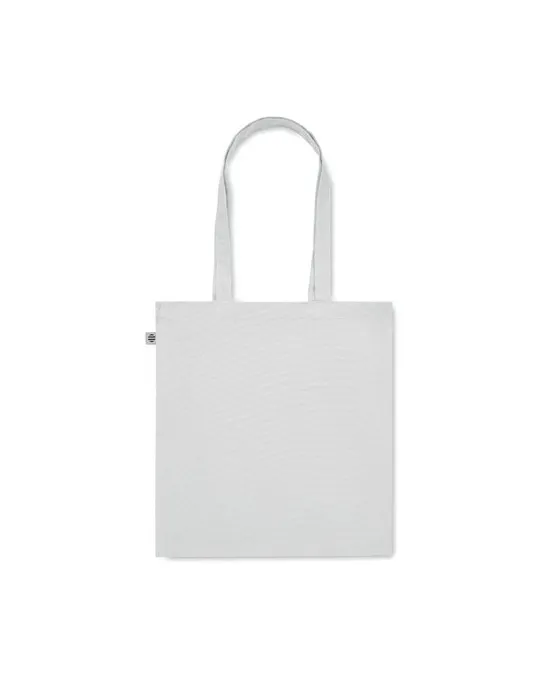 Sac shopping écologique en coton bio personnalisé - BENTE COLOUR Matières : PET Taille textile : M Couleurs : rouge marquage las