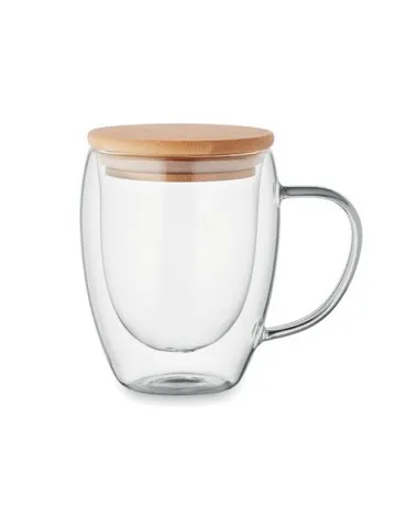Mug double paroi en verre personnalisé 250ml - TIRAL Matières : coton Taille textile : XXL Couleurs : gris chiné