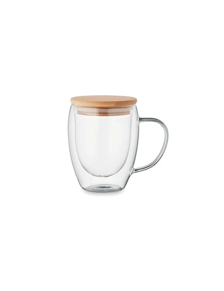Mug double paroi en verre personnalisé 250ml - TIRAL Matières : coton Taille textile : XXL Couleurs : gris chiné