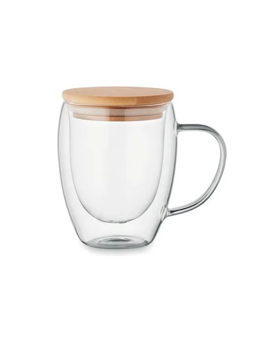 Mug double paroi en verre personnalisé 250ml - TIRAL Matières : coton Taille textile : XXL Couleurs : gris chiné